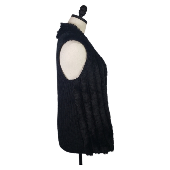 Chico's Faux Fur /Knit Vest Chico's size 0 - Picture 4 of 9